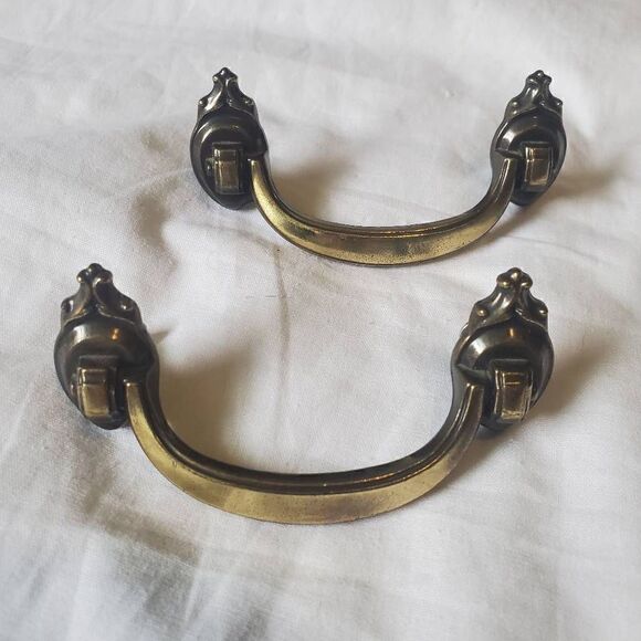 Brass drawer pulls hardware ×2 - Picture 6 of 7
